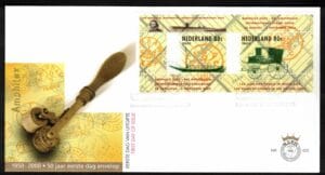 Luxe fdc Nederland NVPH nr. E425 blanco en met open klep