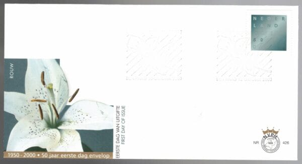 Luxe fdc Nederland NVPH nr. E426 blanco en met open klep