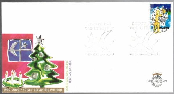 Luxe fdc Nederland NVPH nr. E428 blanco en met open klep