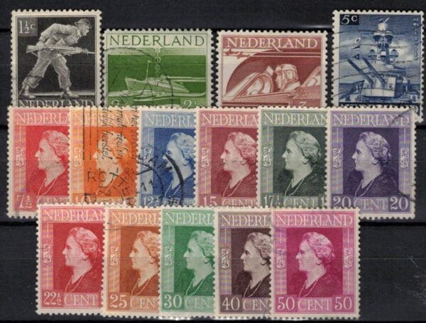 Frankeerserie Nederland Nvph 428-442 GESTEMPELD