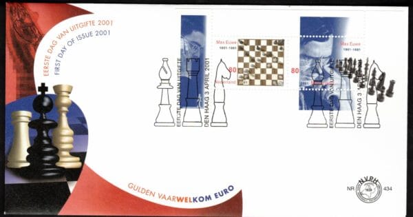 Luxe fdc Nederland Nvph nr.434.Blanco en met open klep