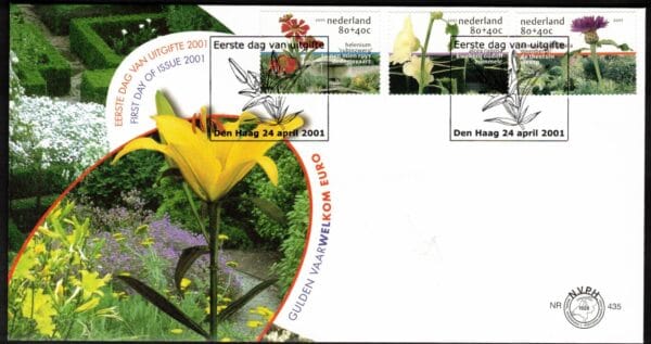 Luxe fdc Nederland Nvph nr.435.Blanco en met open klep
