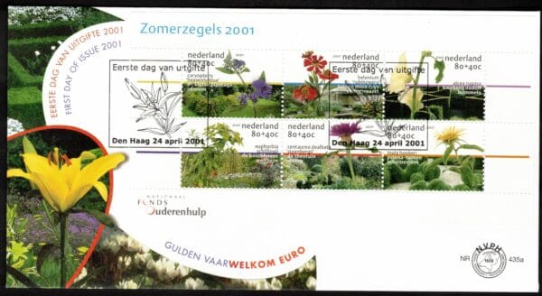 Luxe fdc Nederland Nvph nr.435a.Blanco en met open klep