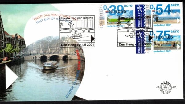 Luxe fdc Nederland Nvph nr.441.Blanco en met open klep