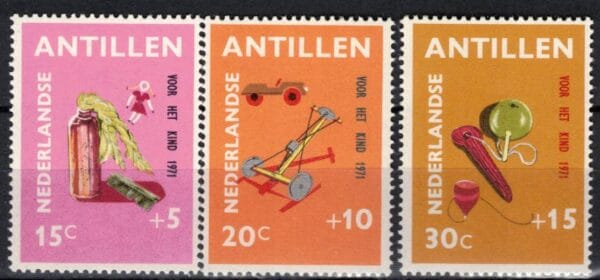Frankeerzegels Ned.Antillen NVPH nrs. 442-444 postfris