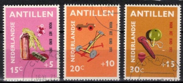 Frankeerzegels Ned.Antillen NVPH nrs. 442-444 gestempeld