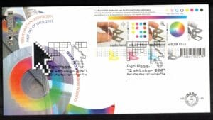 Luxe fdc Nederland NVPH nr. E445 blanco en met open klep