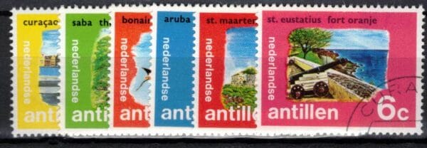 Frankeerzegels Ned.Antillen Nvph nrs.445-450 GEBRUIKT
