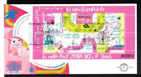 Luxe fdc Nederland Nvph nr. 446a blanco en met open klep