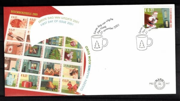 Luxe fdc Nederland Nvph nr.447.Blanco en met open klep