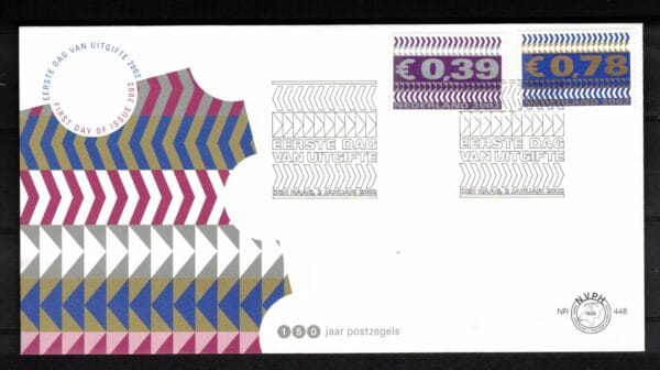 Luxe fdc Nederland Nvph nr.448.Blanco en met open klep