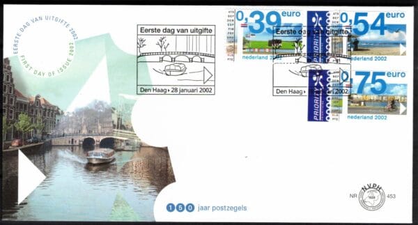 Luxe fdc Nederland NVPH nr. E453 blanco en met open klep