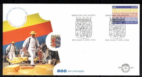 Luxe fdc Nederland Nvph nr.457 Noord-Holland.Blanco en met open klep