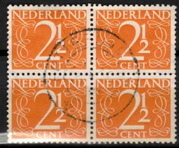 Frankeerzegel Nederland Nvph nr.462. GEBRUIKT in blok van 4