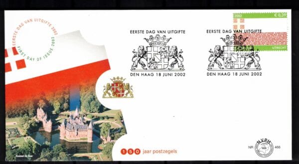 Luxe fdc Nederland Nvph nr.466 Utrecht.Blanco en met open klep