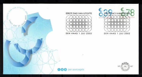 Luxe fdc Nederland NVPH nr. E467 blanco en met open klep