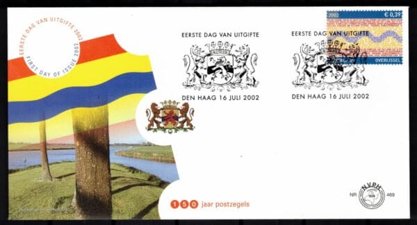 Luxe fdc Nederland NVPH nr. E469 blanco en met open klep
