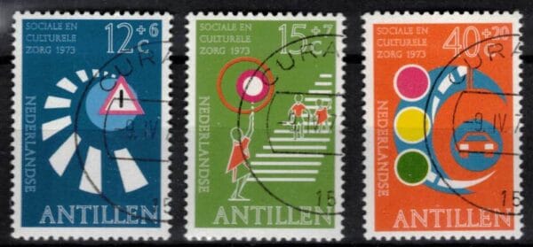 Frankeerzegels Ned.Antillen NVPH nrs. 469-471 gestempeld