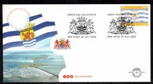 Luxe fdc Nederland NVPH nr. E470 blanco en met open klep
