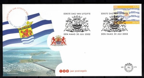Luxe fdc Nederland NVPH nr. E470 blanco en met open klep