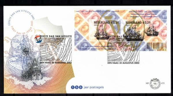 Luxe fdc Nederland Nvph nr.472.Blanco en met open klep