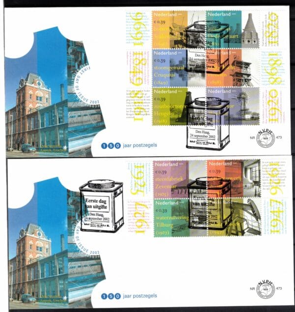Luxe fdc Nederland Nvph nr.473.(2) Blanco en met open klep
