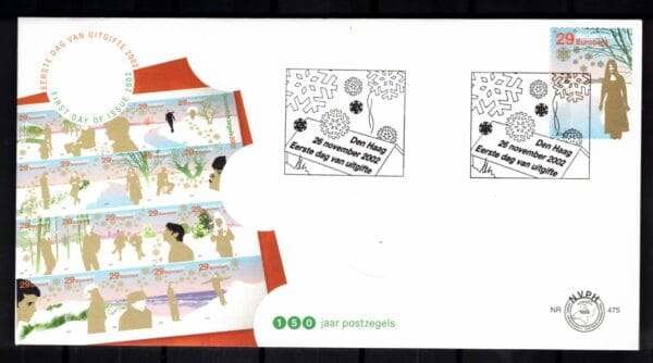 Luxe fdc Nederland NVPH nr. E475 blanco en met open klep