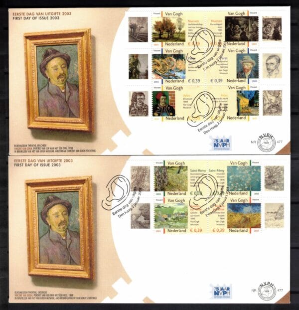 Luxe fdc Nederland NVPH nr. E477 (2) blanco en met open klep