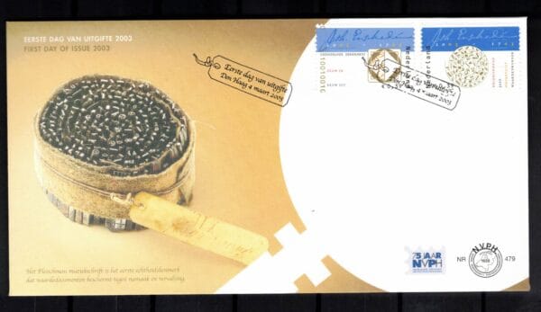 Luxe fdc Nederland NVPH nr. E479 blanco en met open klep
