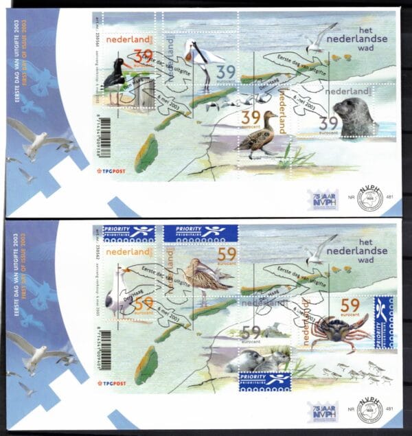 Luxe fdc Nederland NVPH nr. E481(2) blanco en met open klep