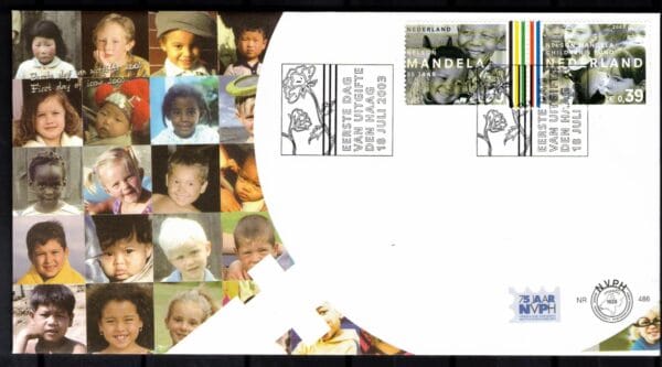 Luxe fdc Nederland NVPH nr. 486 blanco en met open klep