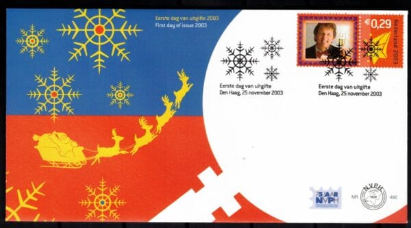 Luxe fdc Nederland NVPH nr. E492 blanco en met open klep