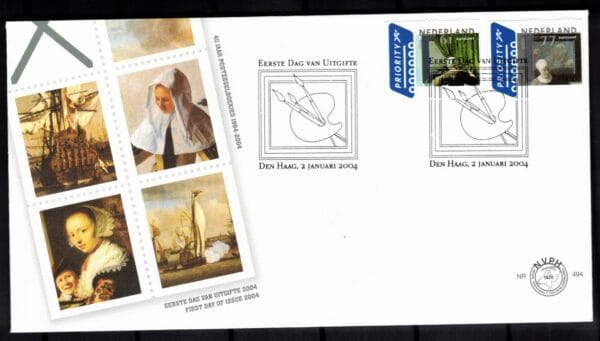 Luxe fdc Nederland NVPH nr. E494 blanco en met open klep