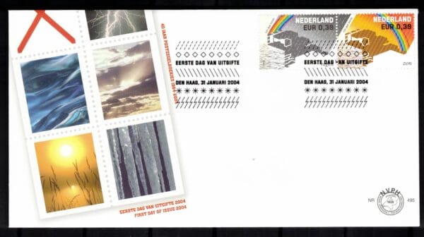 Luxe fdc Nederland NVPH nr. E495 blanco en met open klep