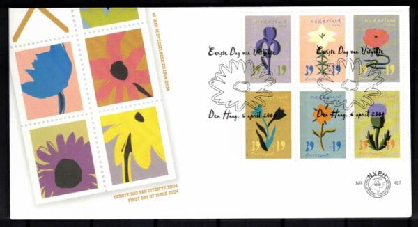Luxe fdc Nederland NVPH nr. 497 blanco en met open klep