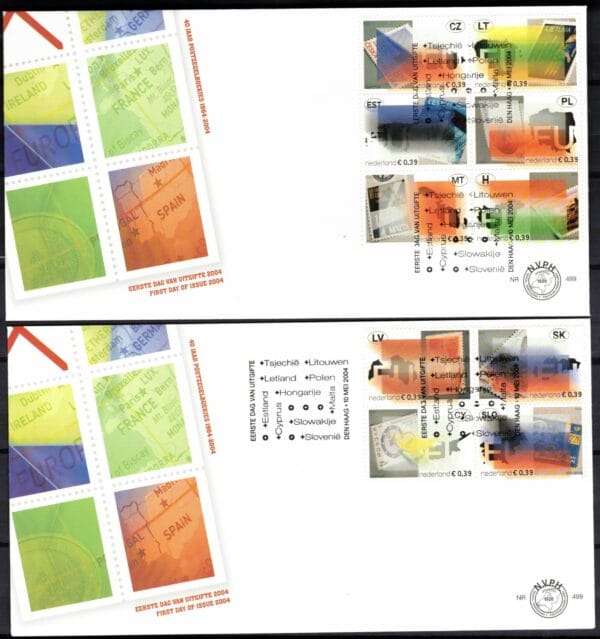 Luxe fdc Nederland NVPH nr. E499 (2) blanco en met open klep