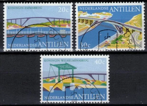Frankeerzegels Ned.Antillen NVPH nrs. 500-502 gestempeld