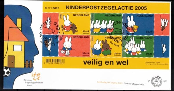 Luxe fdc Nederland NVPH nr. E522 blanco en met open klep