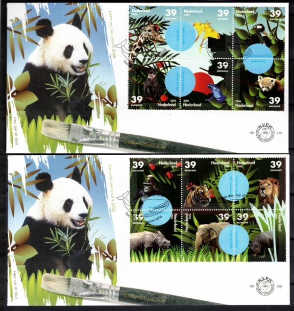 Luxe fdc Nederland NVPH nr. E536 (2) blanco en met open klep