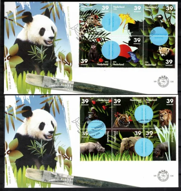 Luxe fdc Nederland NVPH nr. E536 (2) blanco en met open klep