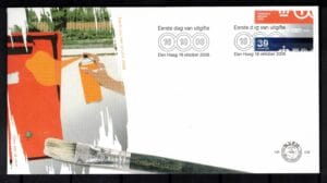 Luxe fdc Nederland NVPH nr. E538 blanco en met open klep