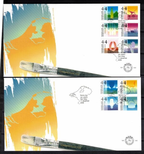Luxe fdc Nederland NVPH nr. E542 (2) blanco en met open klep