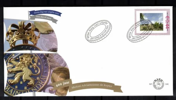 Luxe fdc Nederland NVPH nr. E546 blanco en met open klep