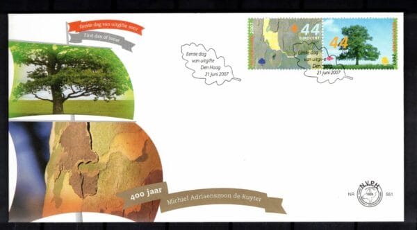 Luxe fdc Nederland NVPH nr. E551 blanco en met open klep