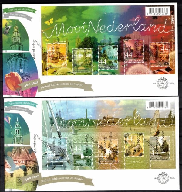 Luxe fdc Nederland NVPH nr. E558 (2) blanco en met open klep