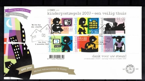 Luxe fdc Nederland Nvph nr.247. Blanco met open klep - Afbeelding 2