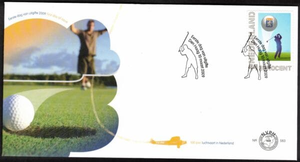 Luxe fdc Nederland Nvph nr.583 Blanco en met open klep
