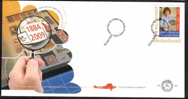 Luxe fdc Nederland Nvph nr.584 Blanco en met open klep