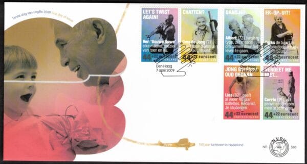 Luxe fdc Nederland Nvph nr.586 Blanco en met open klep