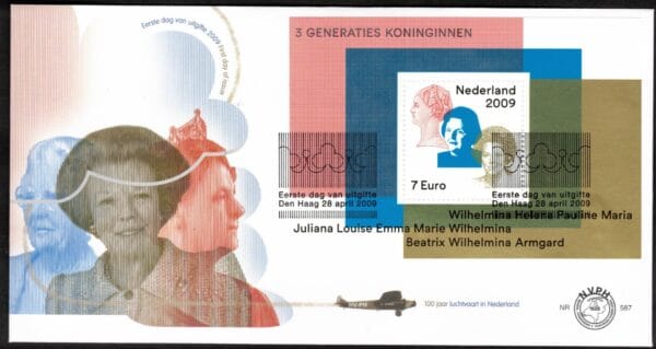 Luxe fdc Nederland Nvph nr.587 Blanco en met open klep